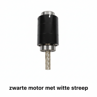 Zwarte motorwokkel witte streep