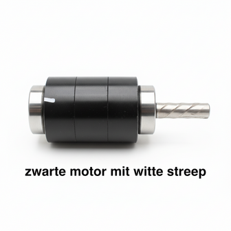 Zwarte motorwokkel witte streep