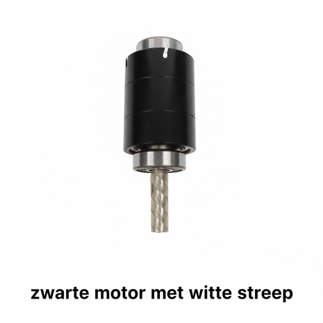 Zwarte motorwokkel witte streep