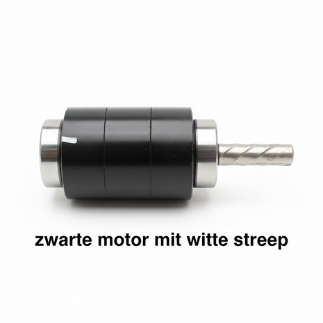 Zwarte motorwokkel witte streep