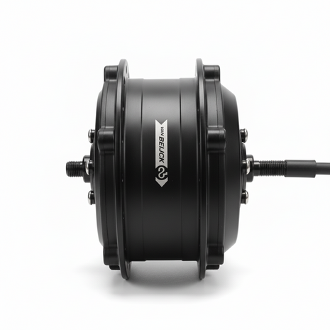 Voorwiel motor met achteruitrij functie