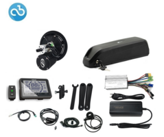 Elektrische ombouwset trekking fiets middenmotor Dewi V2 36V 522Wh 14,5Ah bidon accu