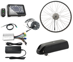 Elektrische ombouwset bakfiets Dewi V2 36V 612Wh 17Ah bidon accu