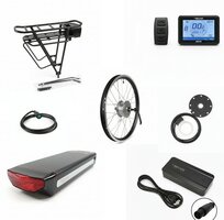 E-bike Ombouwset 36V | Dewi Display V2.0 met Bagagedrager - Achterwielmotor